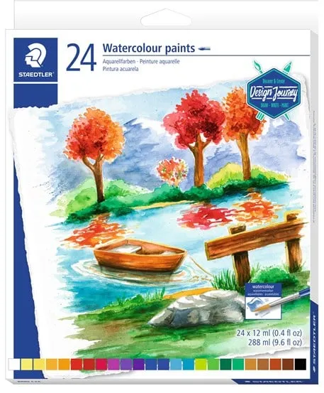 Staedtler Akvarellfarger 24 stk Ass 12 ml