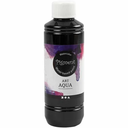 Flytende akvarellmaling, svart, 250 ml / 1 flaske.
